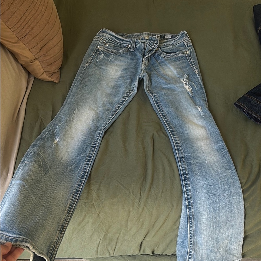 Miss me Blue Flare Wide Leg Jeans